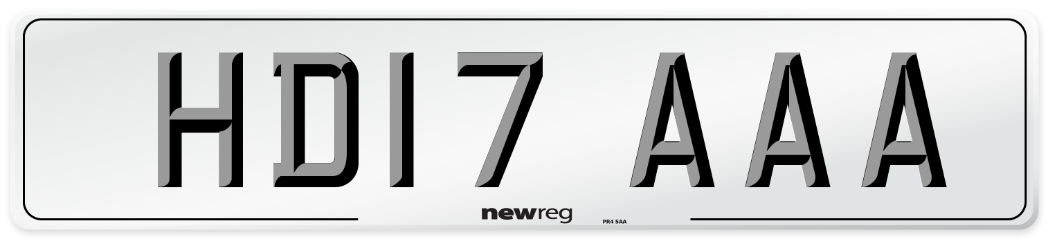 HD17 AAA Number Plate from New Reg